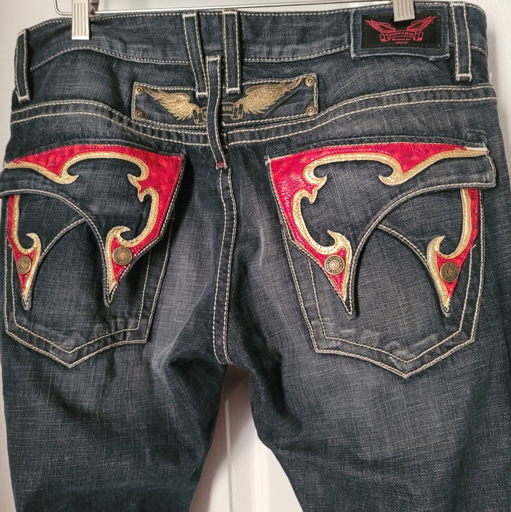 Robin's Jean Men's Jeans Red Flap Pocket size 36